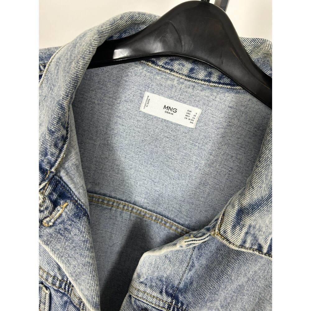 MNG Denim Trucker Jacket Oversized Size XS - Picture 4 of 4